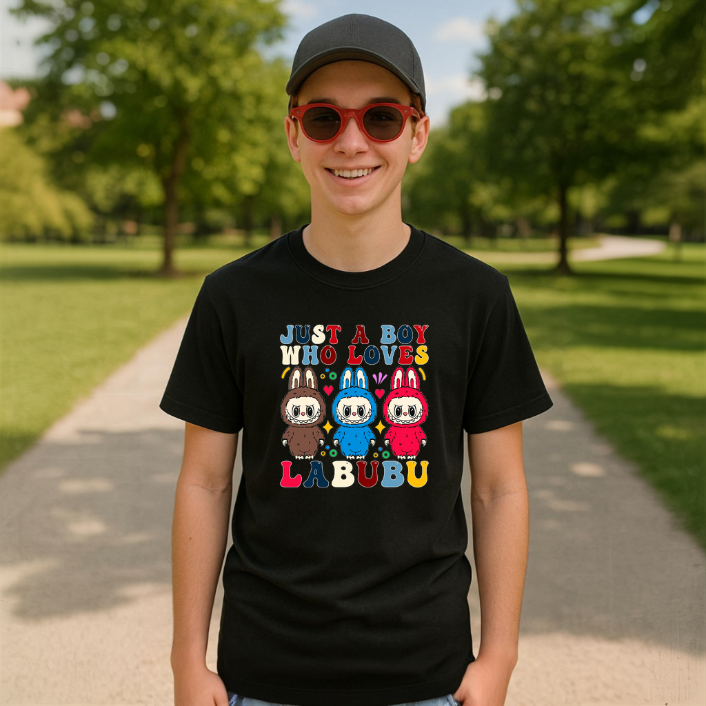 Tricou Labubu boy loves, Unisex Dama si Barbat | Copii