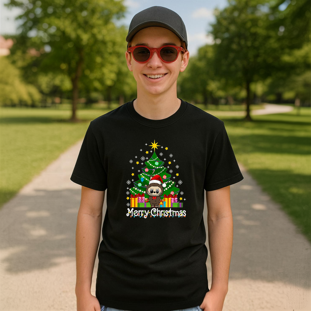 Tricou Labubu craciun cadou, Unisex Dama si Barbat | Copii 