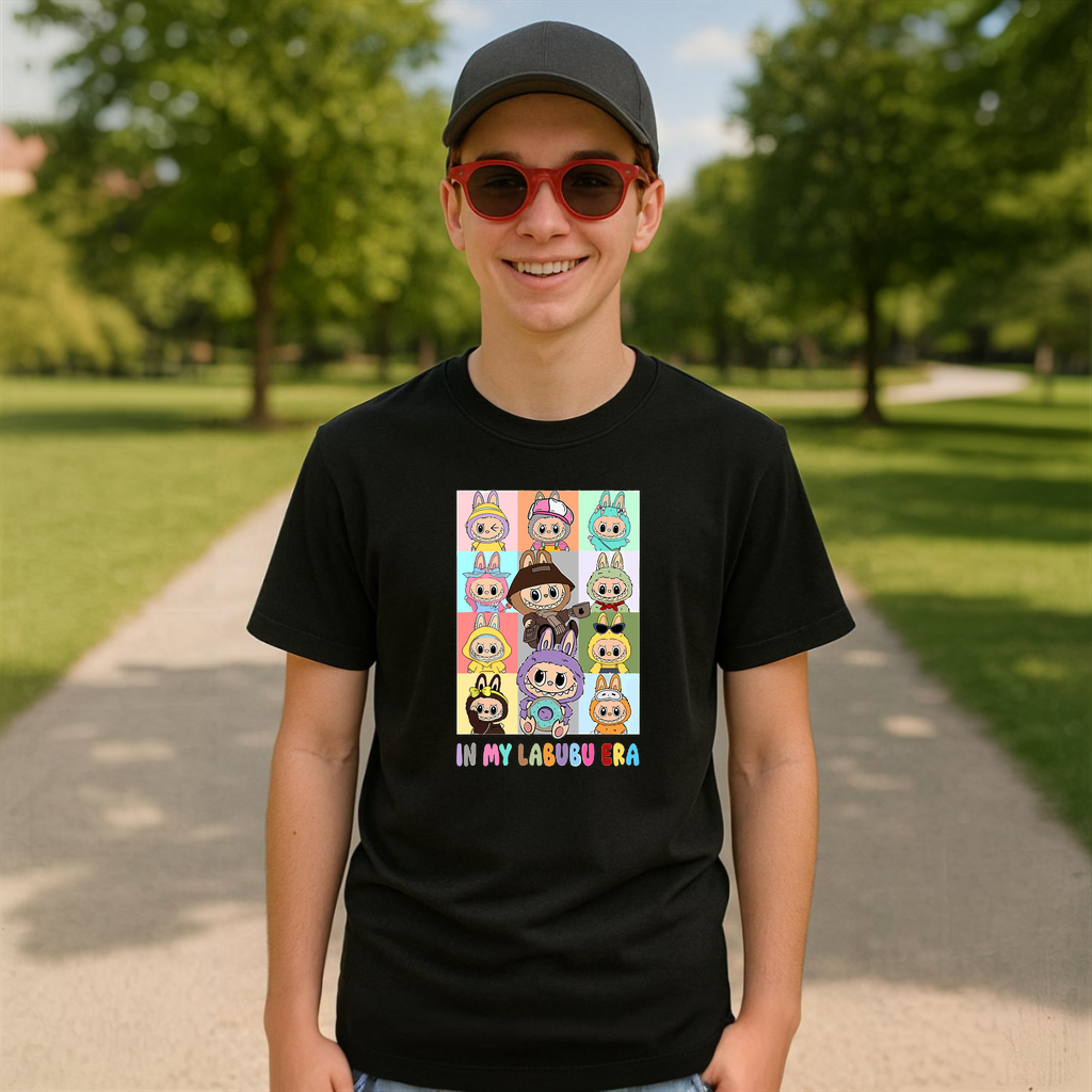 Tricou Labubu culori fete, Unisex Dama si Barbat | Copii 