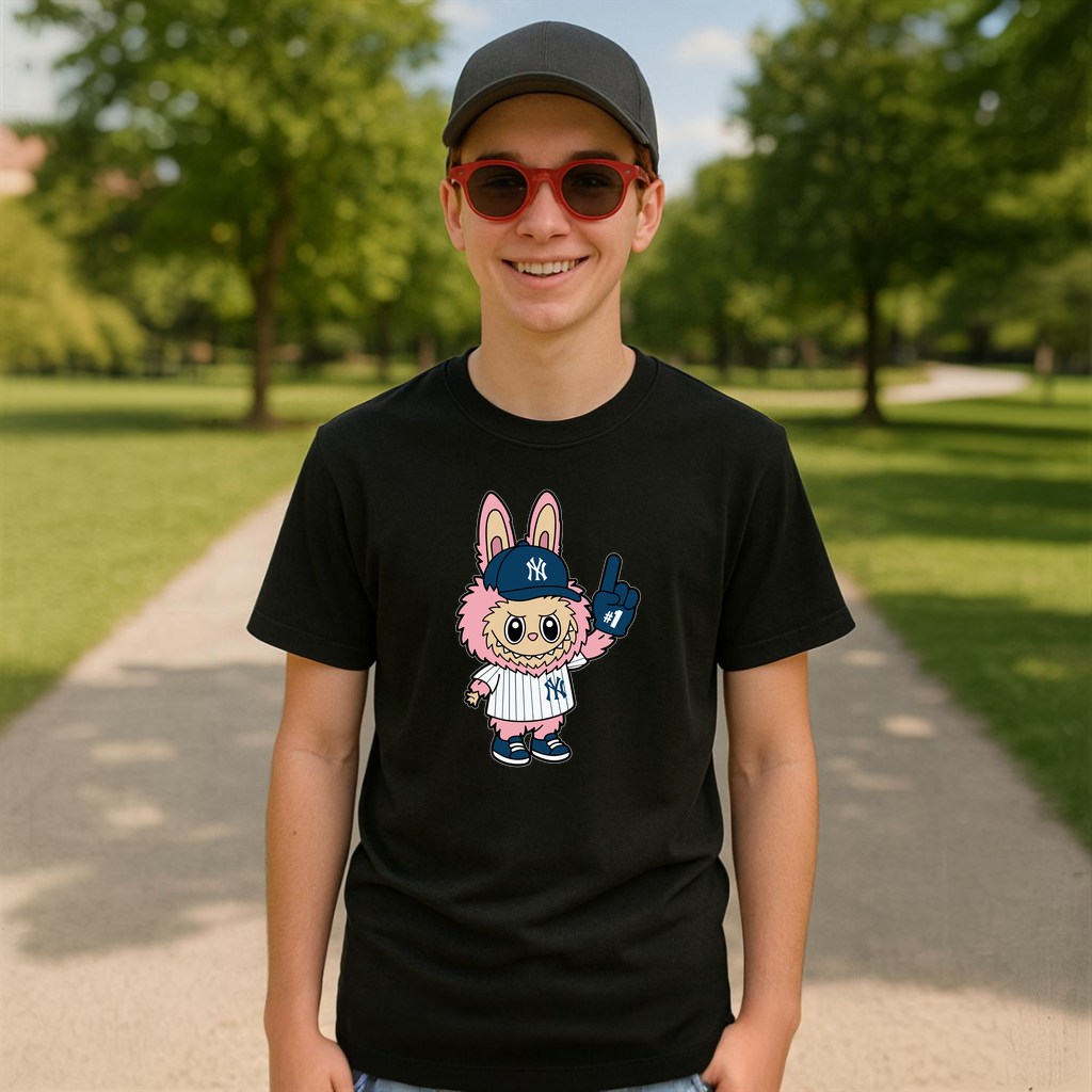 Tricou Labubu dodgers roz, Unisex Dama si Barbat | Copii 