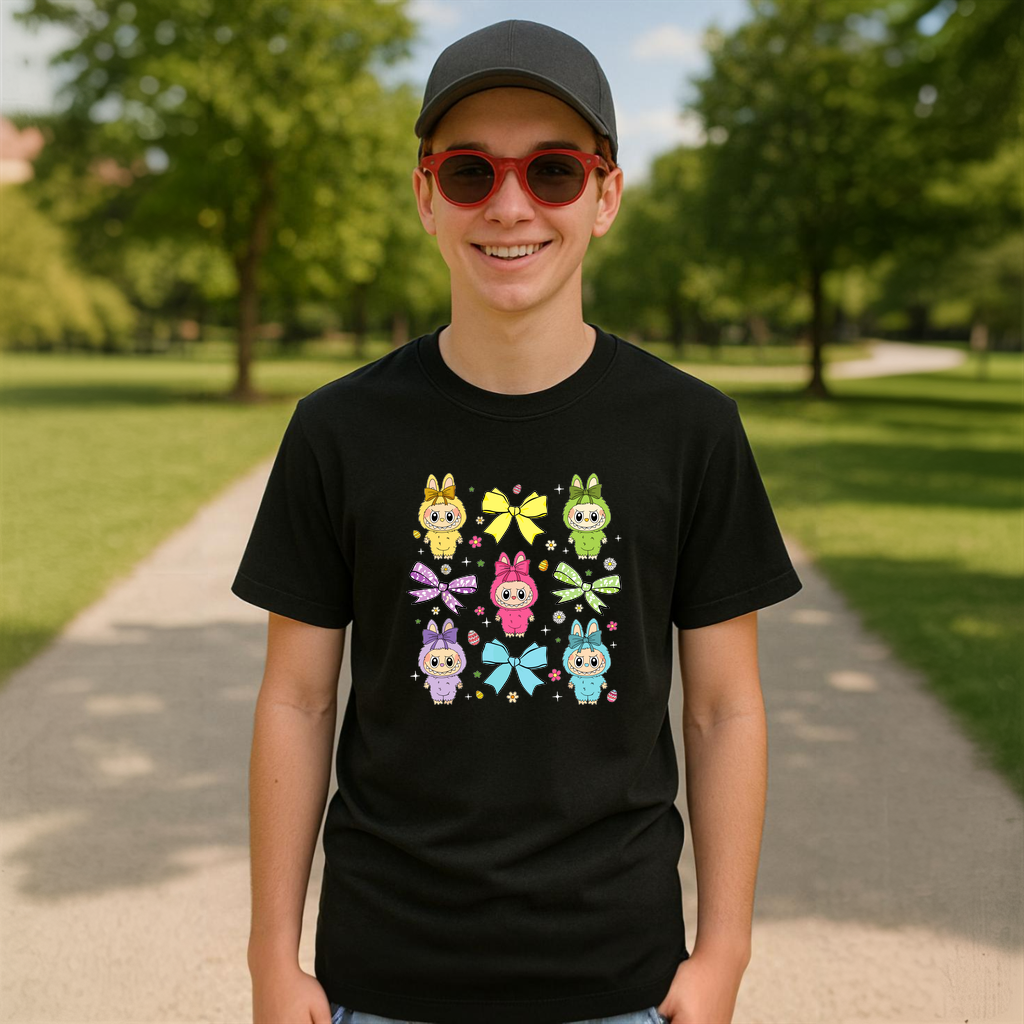 Tricou Labubu fundite colorate, Unisex Dama si Barbat | Copii