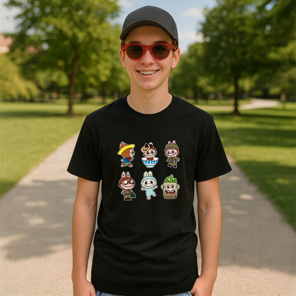 Tricou Labubu gasca jocuri, Unisex Dama si Barbat | Copii 