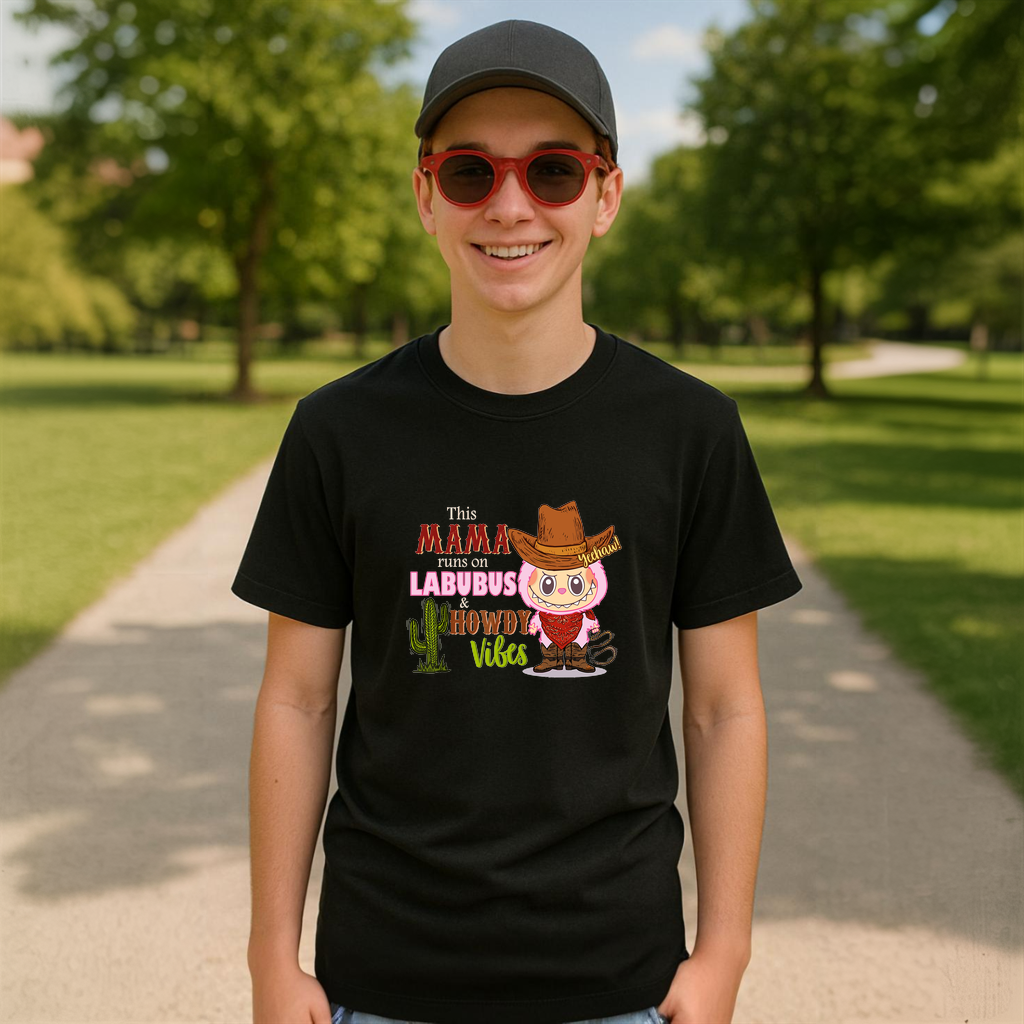 Tricou Labubu howdy mama, Unisex Dama si Barbat | Copii