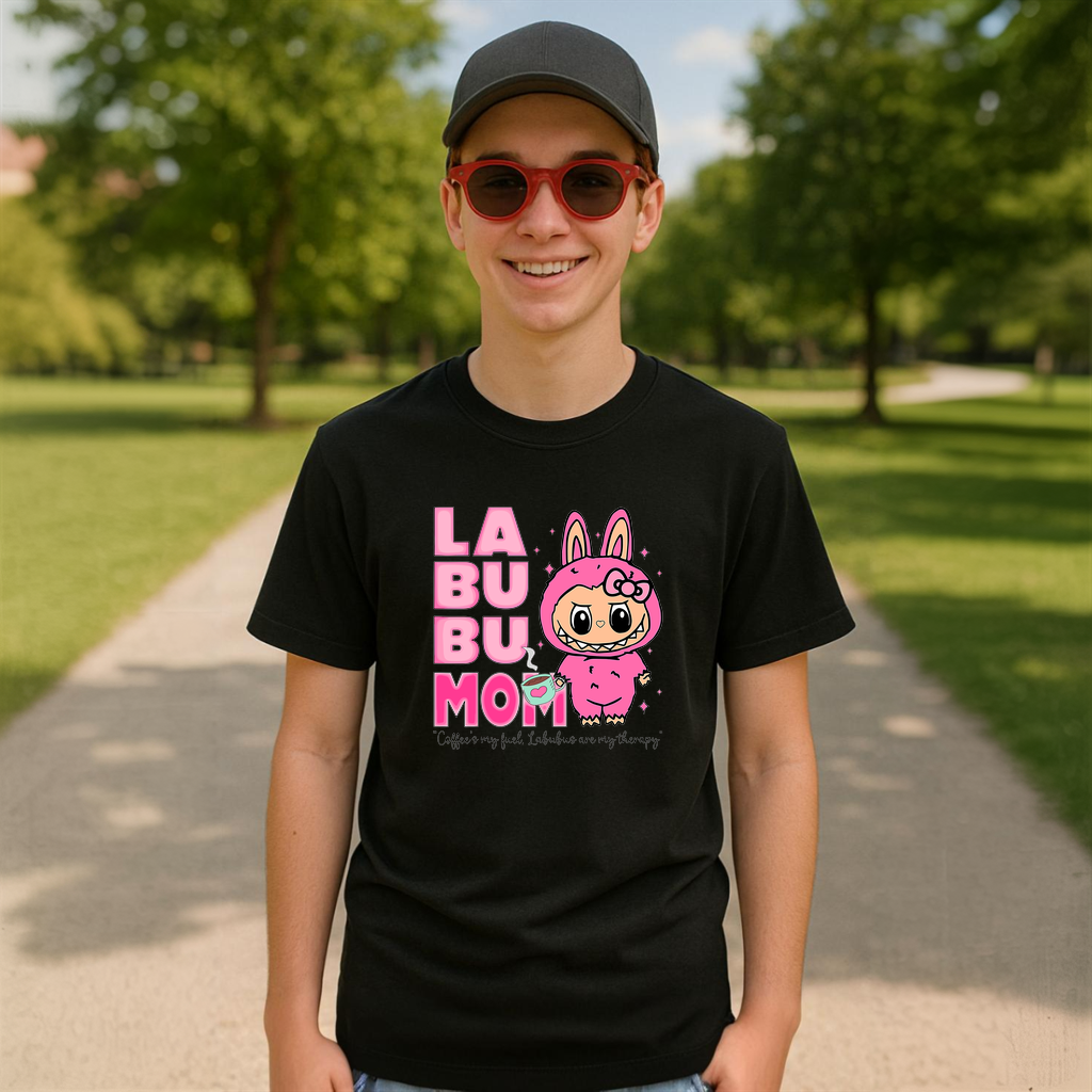 Tricou Labubu mama cu text, Unisex Dama si Barbat | Copii 