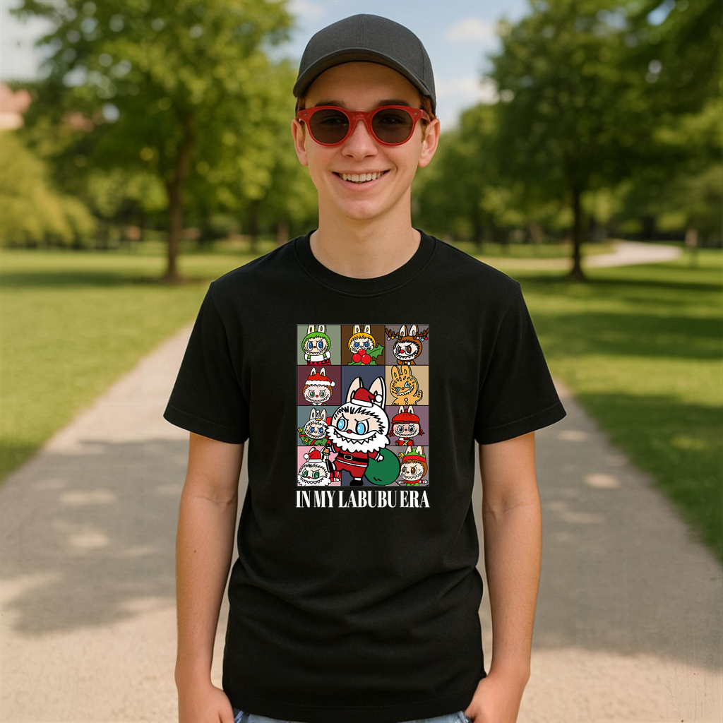 Tricou Labubu tabla craciun, Unisex Dama si Barbat | Copii