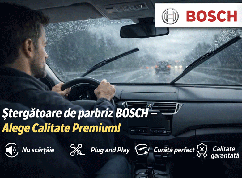 Set stergatoare auto BMW 7 (E65, E66, E67) din 2005-2008, Bosch Aerotwin, din cauciuc siliconat rezistent