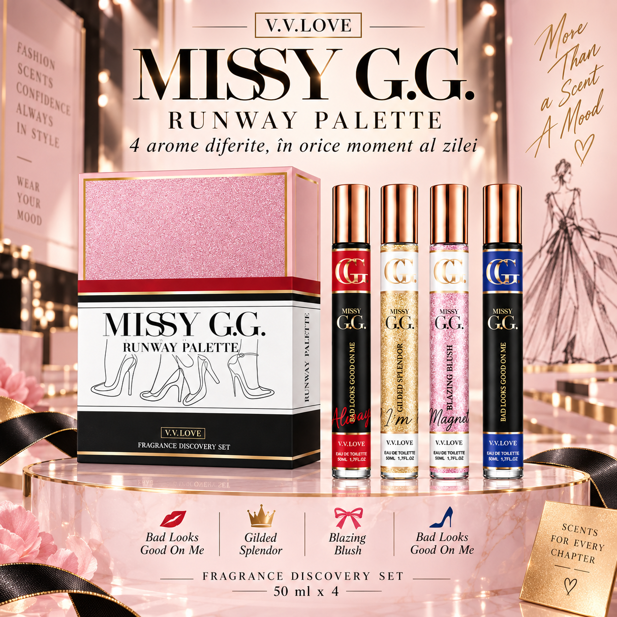 VV Love Bad Looks Good on Me Gilgeg Splendor Blazing Blush Missy GG Run Way