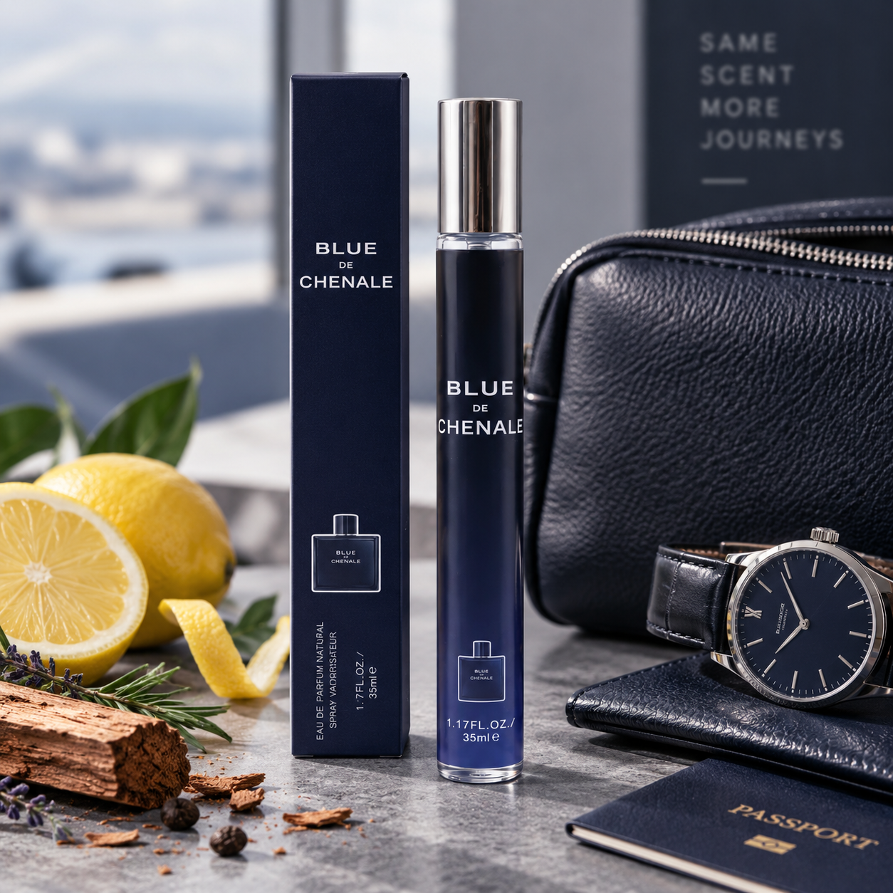 Parfum Blue de Chenale cu lavanda ananas si nucsoara