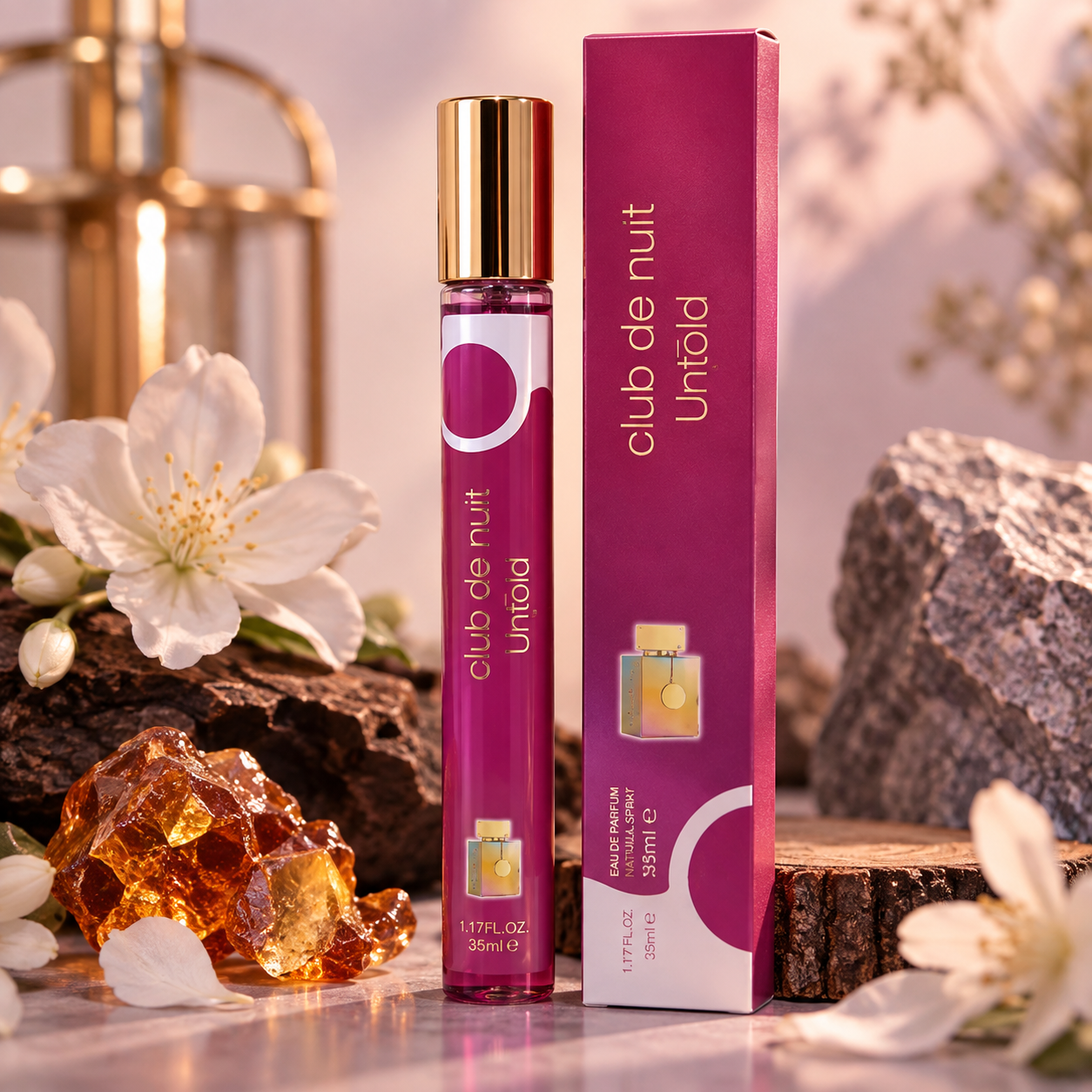 Parfum Club de Nuit Untold cu lemn ambrat si ambergris