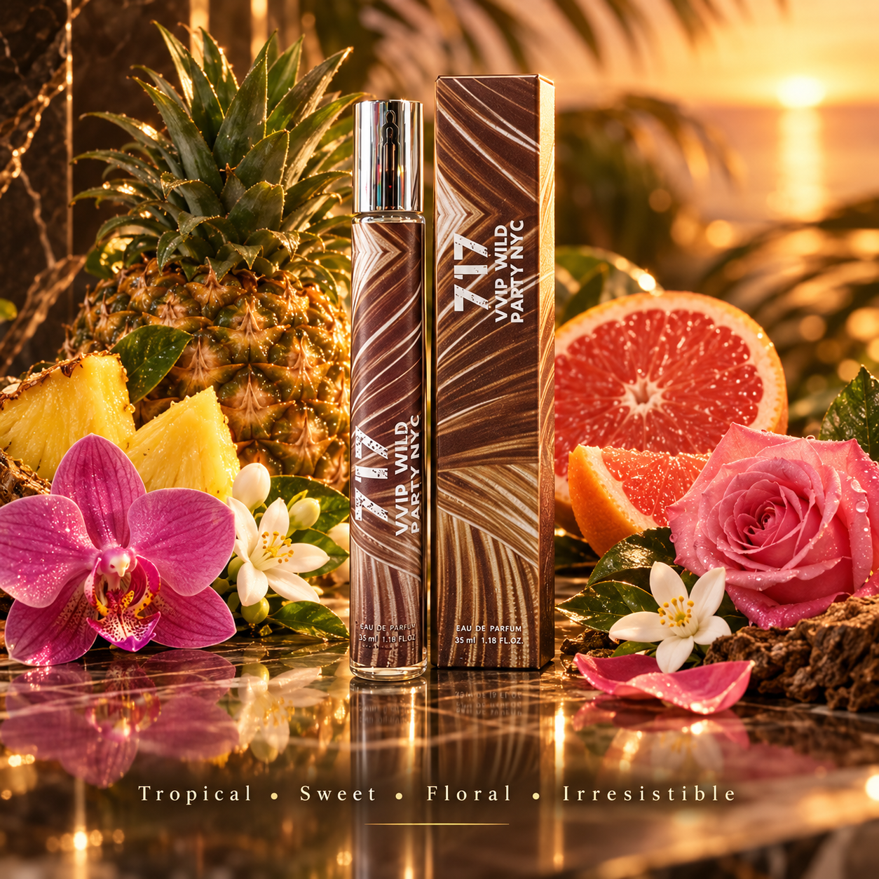 Parfum 717 VVIP Wild Party NYC cu orhidee floare de portocal si trandafir