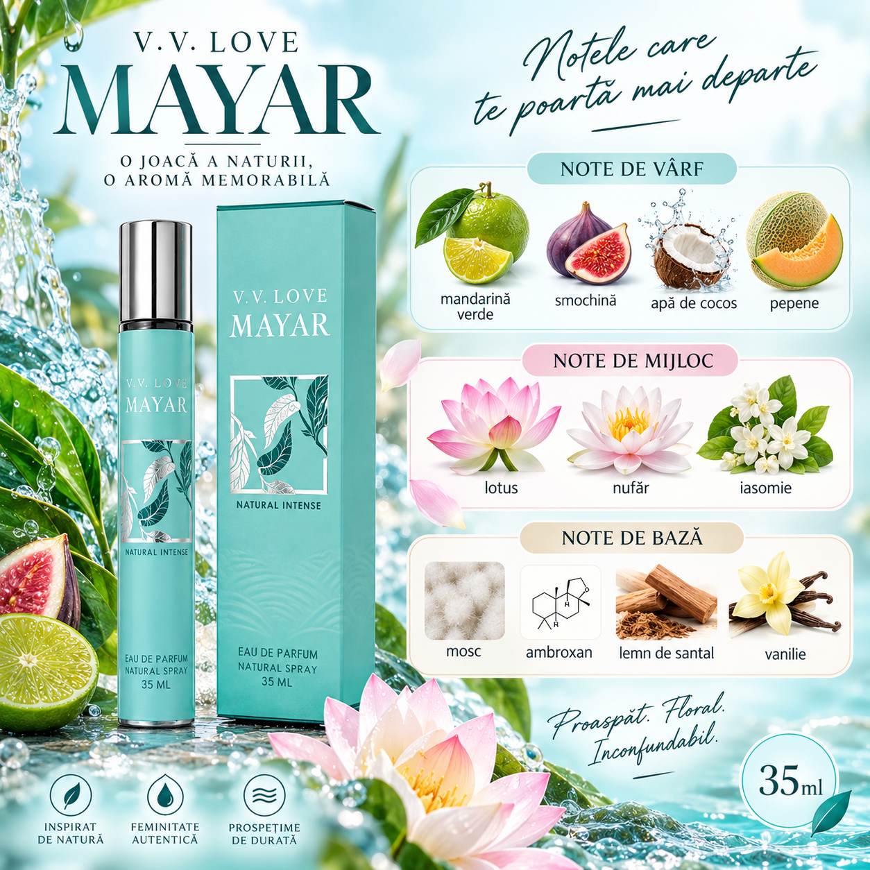 Mayar V.V. Love cu mosc ambroxan lemn de santal si vanilie