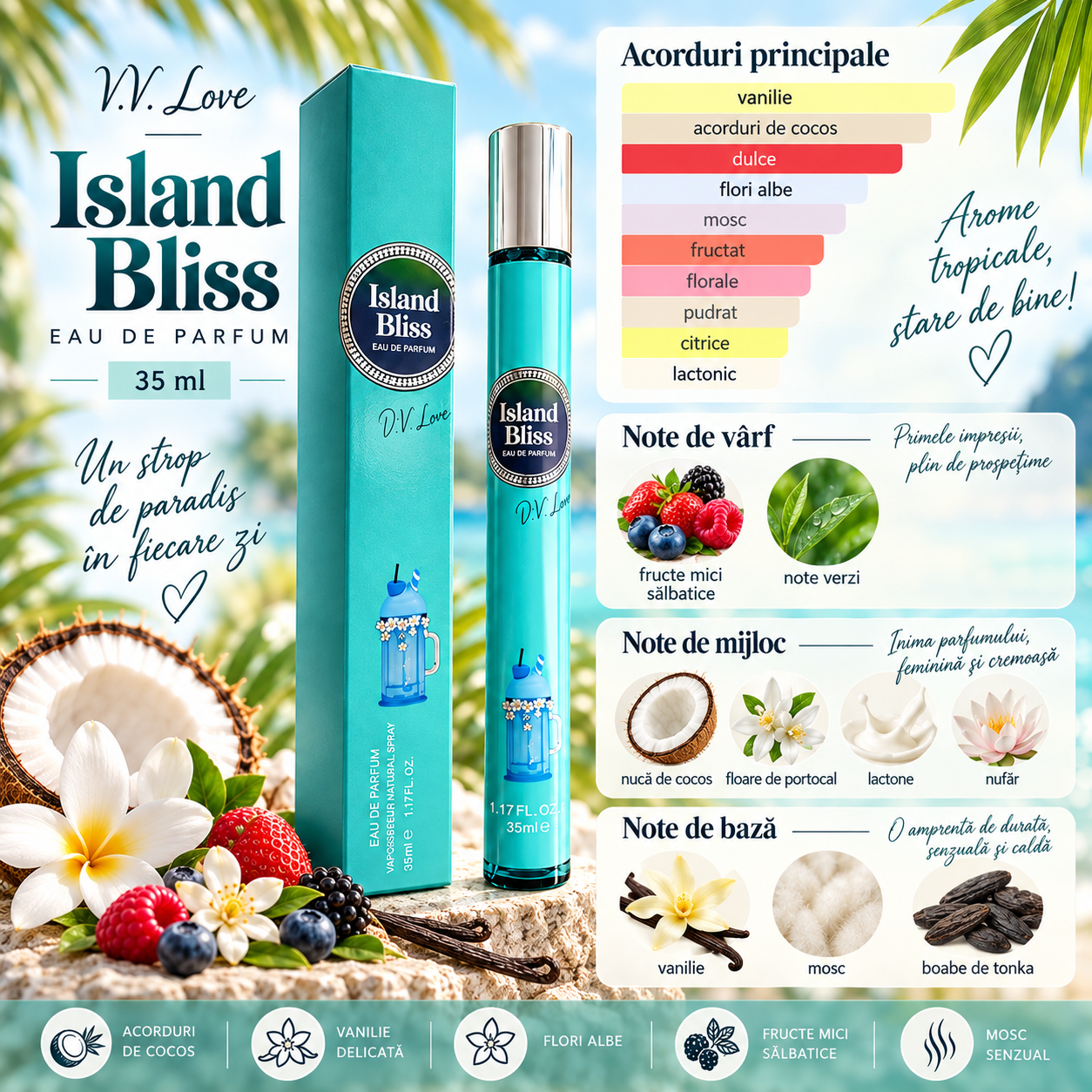 Island Bliss V.V. Love Apa de Parfum 35 ml