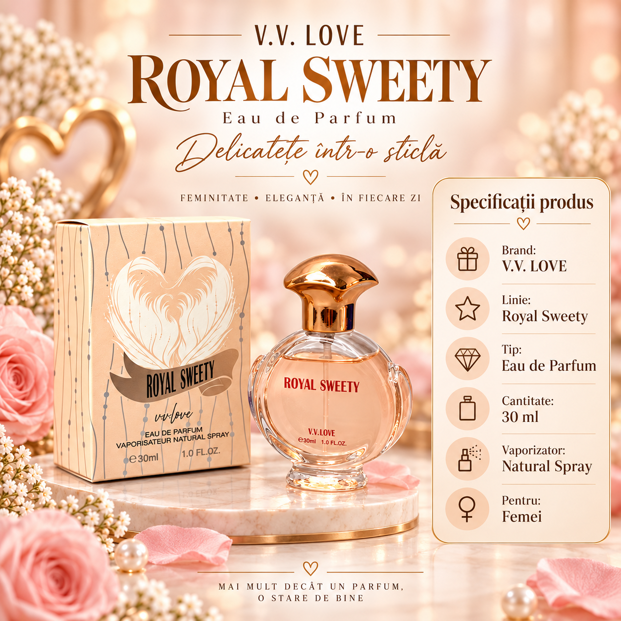 V.V. LOVE Royal Sweety parfum feminin format 30 ml