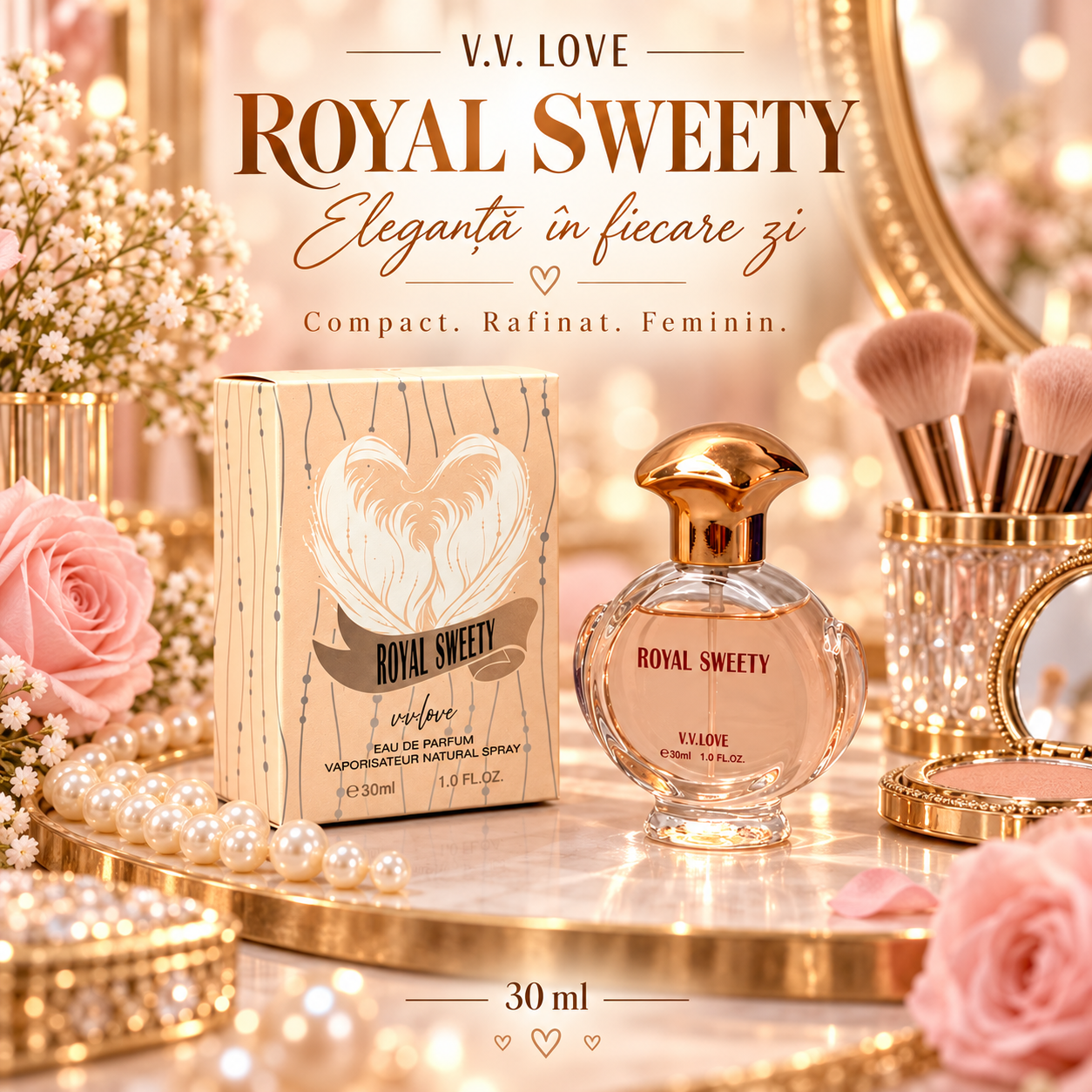 Parfum feminin V.V. LOVE Royal Sweety 30 ml cadou