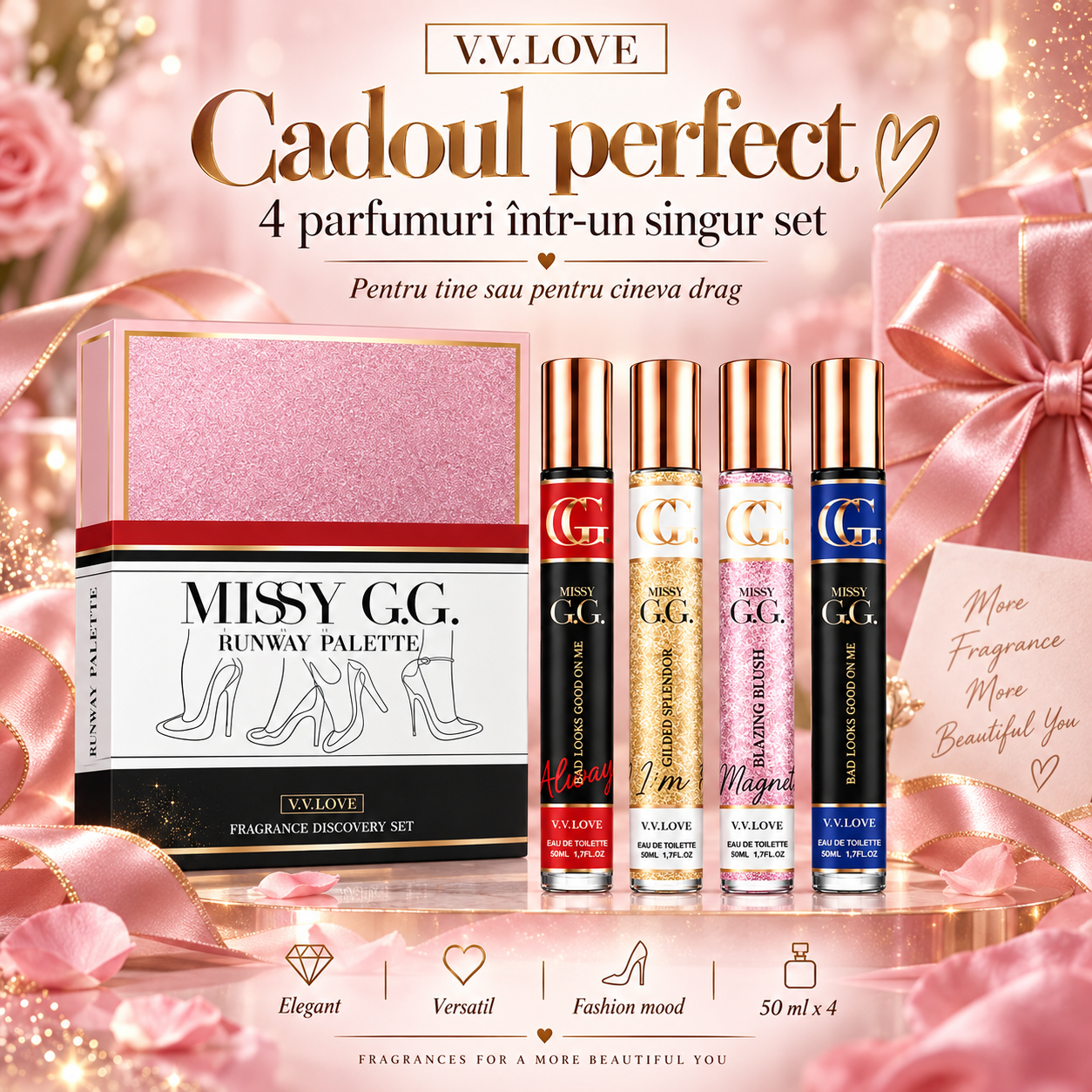 VV Love Missy GG Run Way Palette 4 PCS idee de cadou