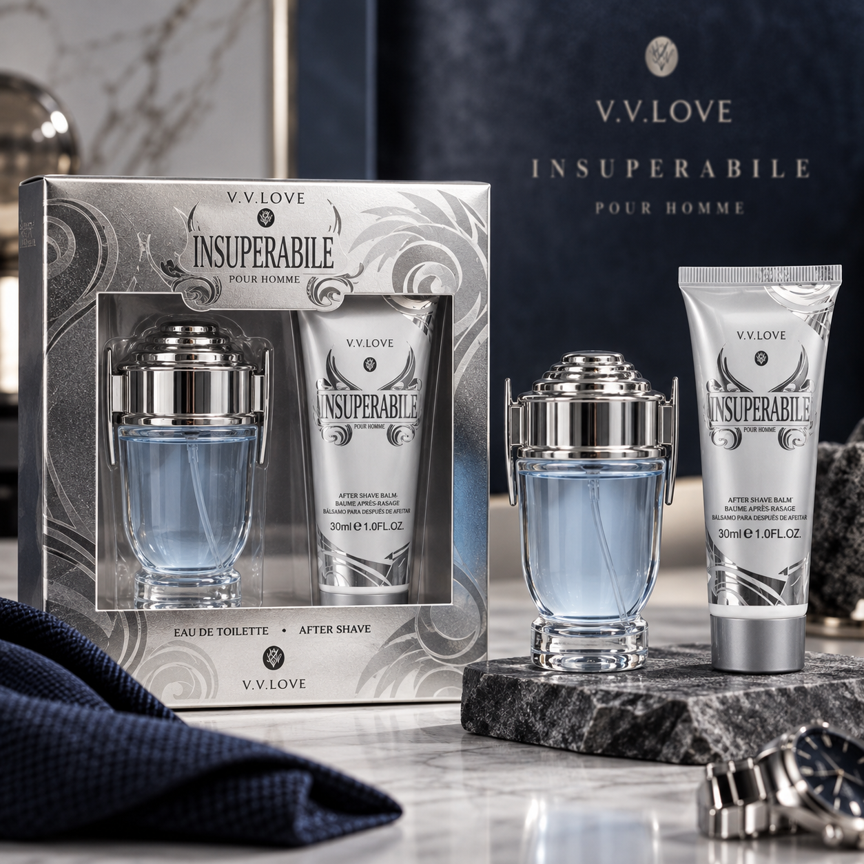 Set V.V.Love Insuperabile Pour Homme Eau de Parfum 30 ml si After Shave Balm 50 ml