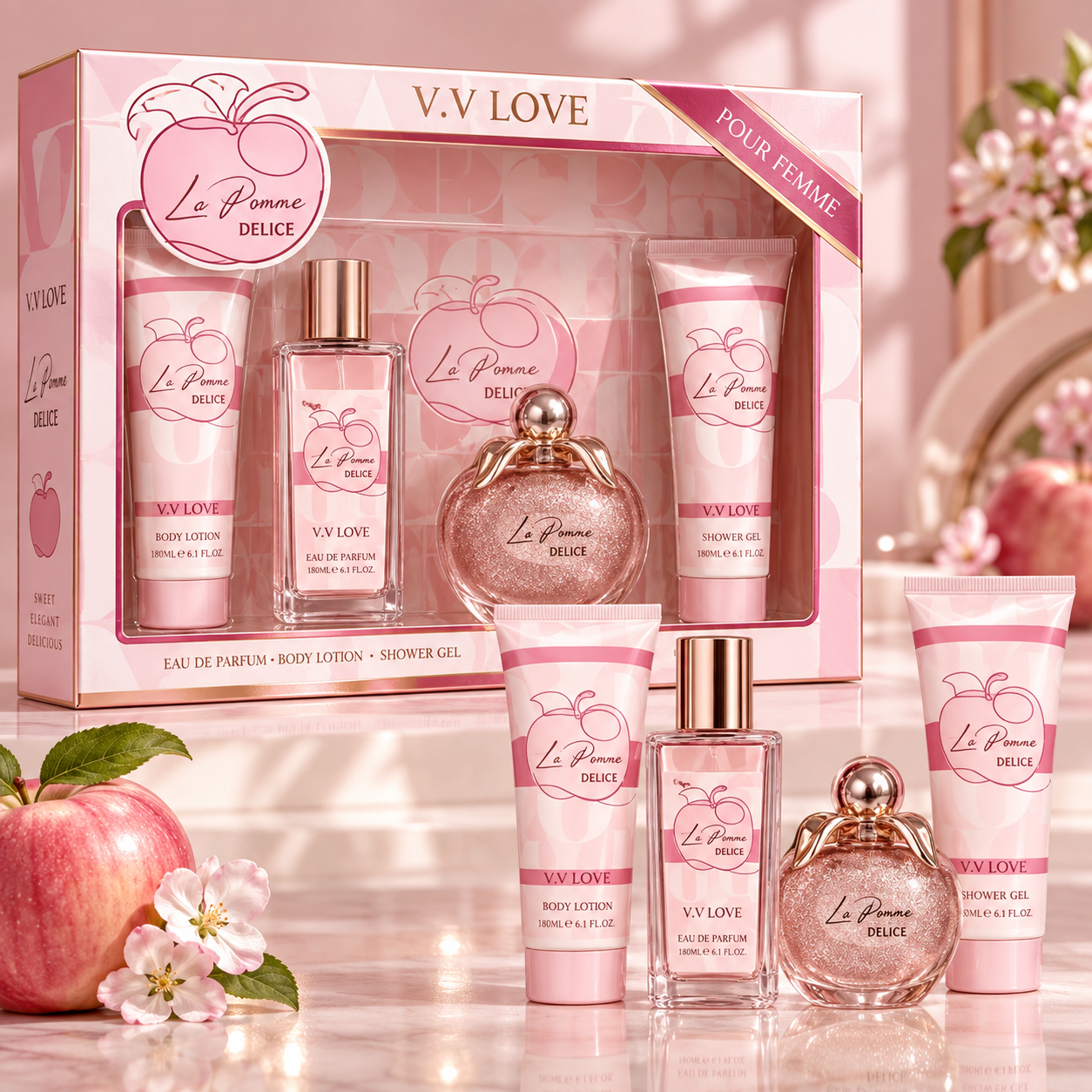 V.V. Love La Pomme Delice set parfum si ingrijire pentru femei