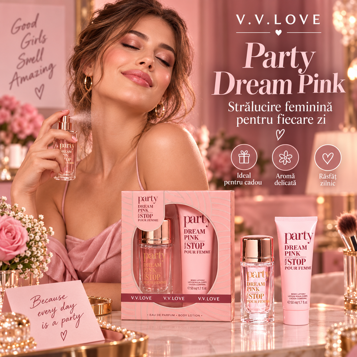 V.V.Love Party Dream Pink Non Stop Eau de Parfum 30 ml pentru femei