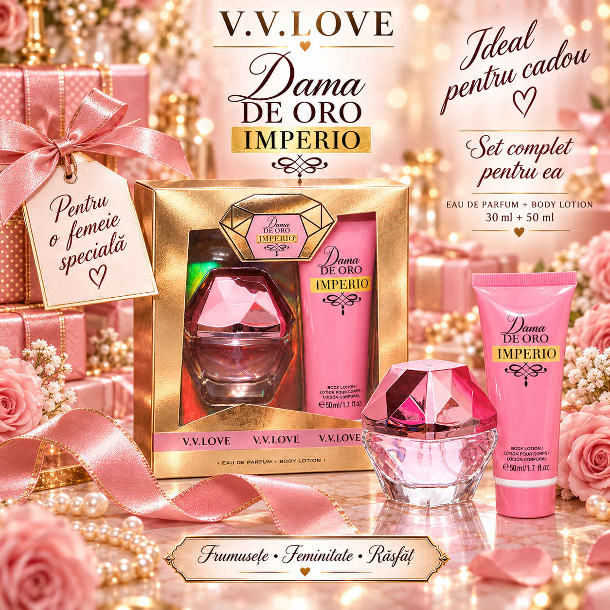 V.V.Love Dama de Oro Imperio Body Lotion 50 ml lotiune de corp