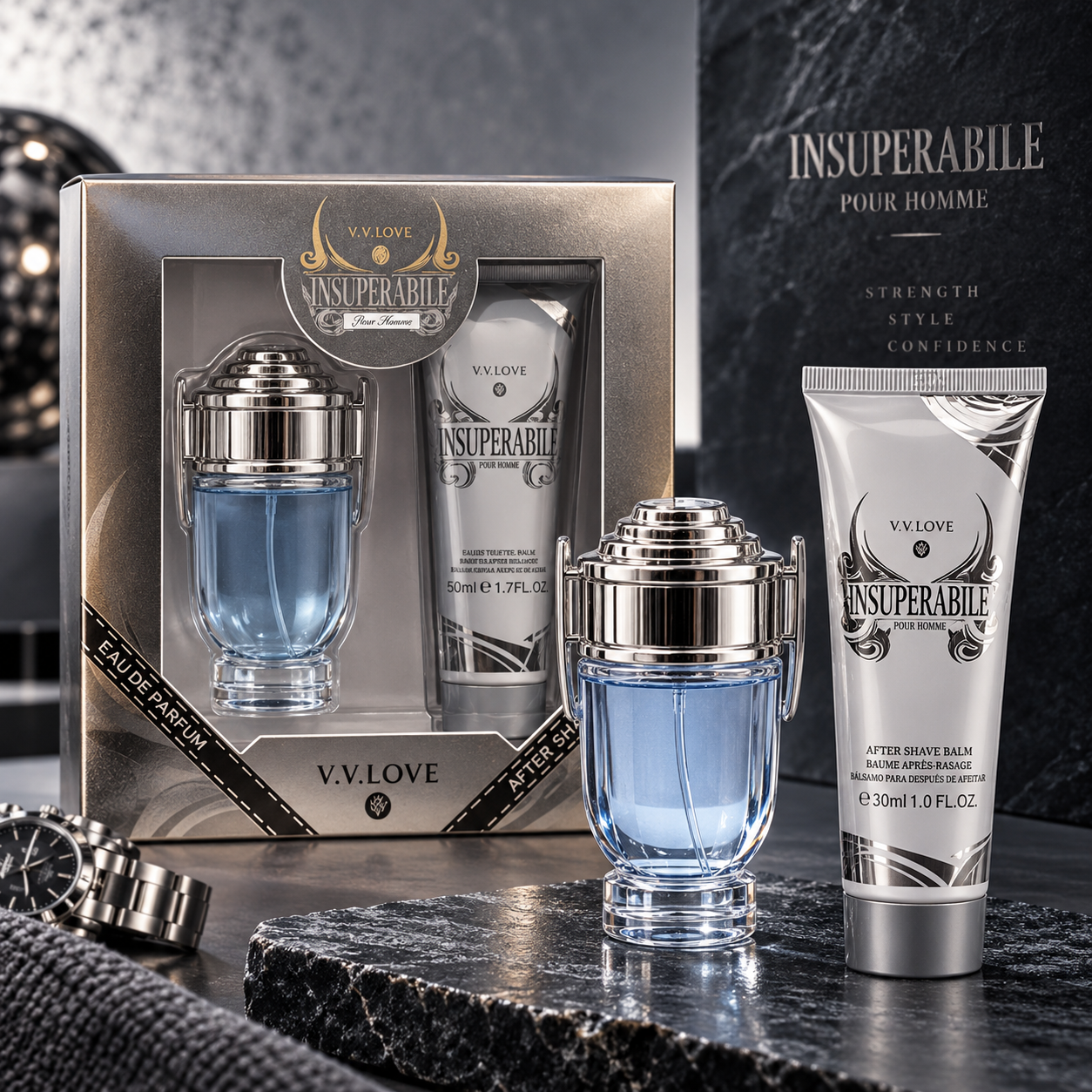 Set cadou barbati V.V.Love Insuperabile parfum si After Shave Balm