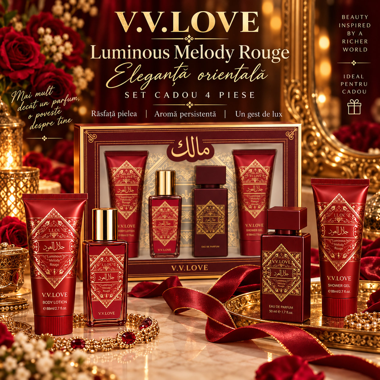 V.V.Love Luminous Melody Rouge Body Lotion 88 ml si Shower Gel 88 ml