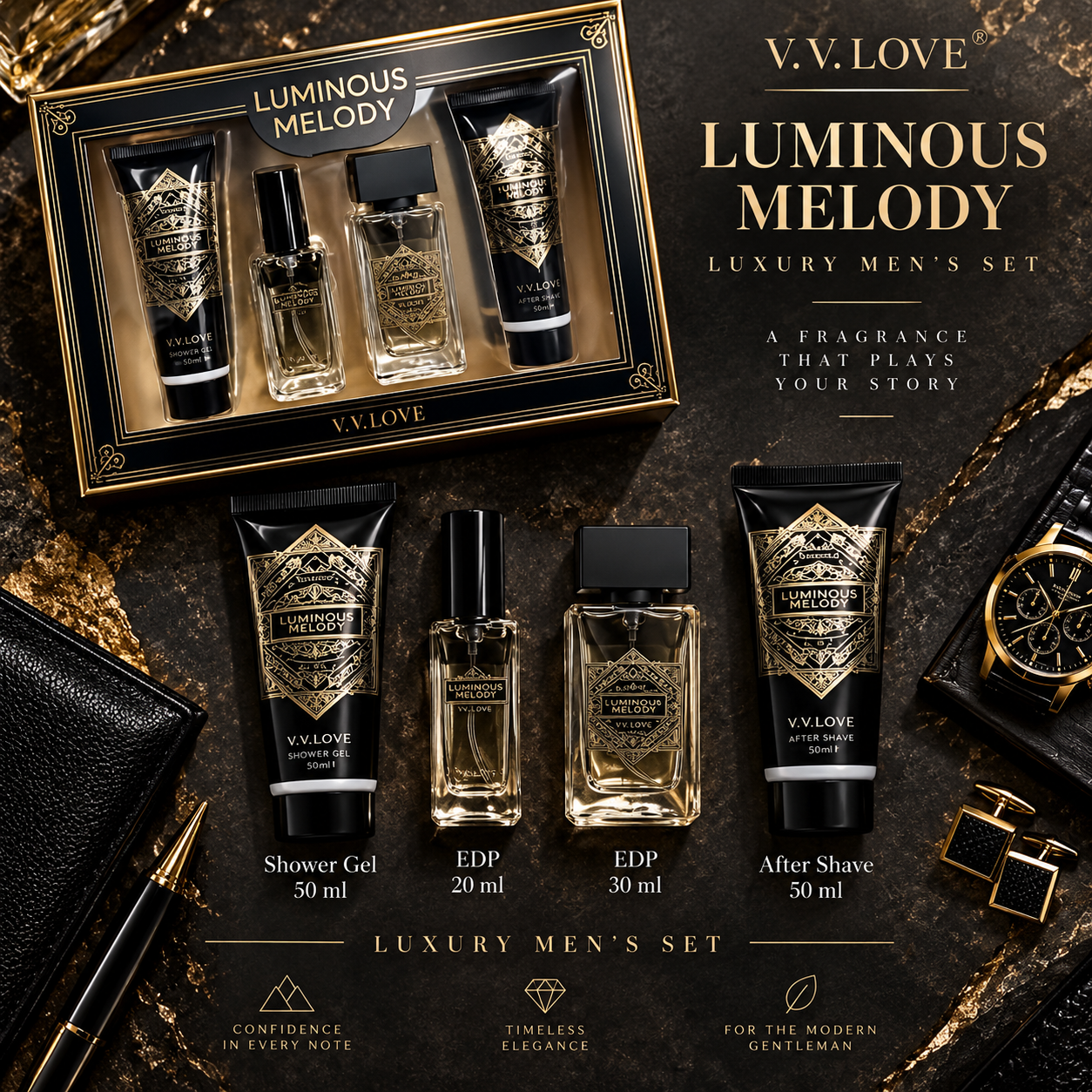 V.V. Love Luminous Melody Shower Gel 50 ml barbati
