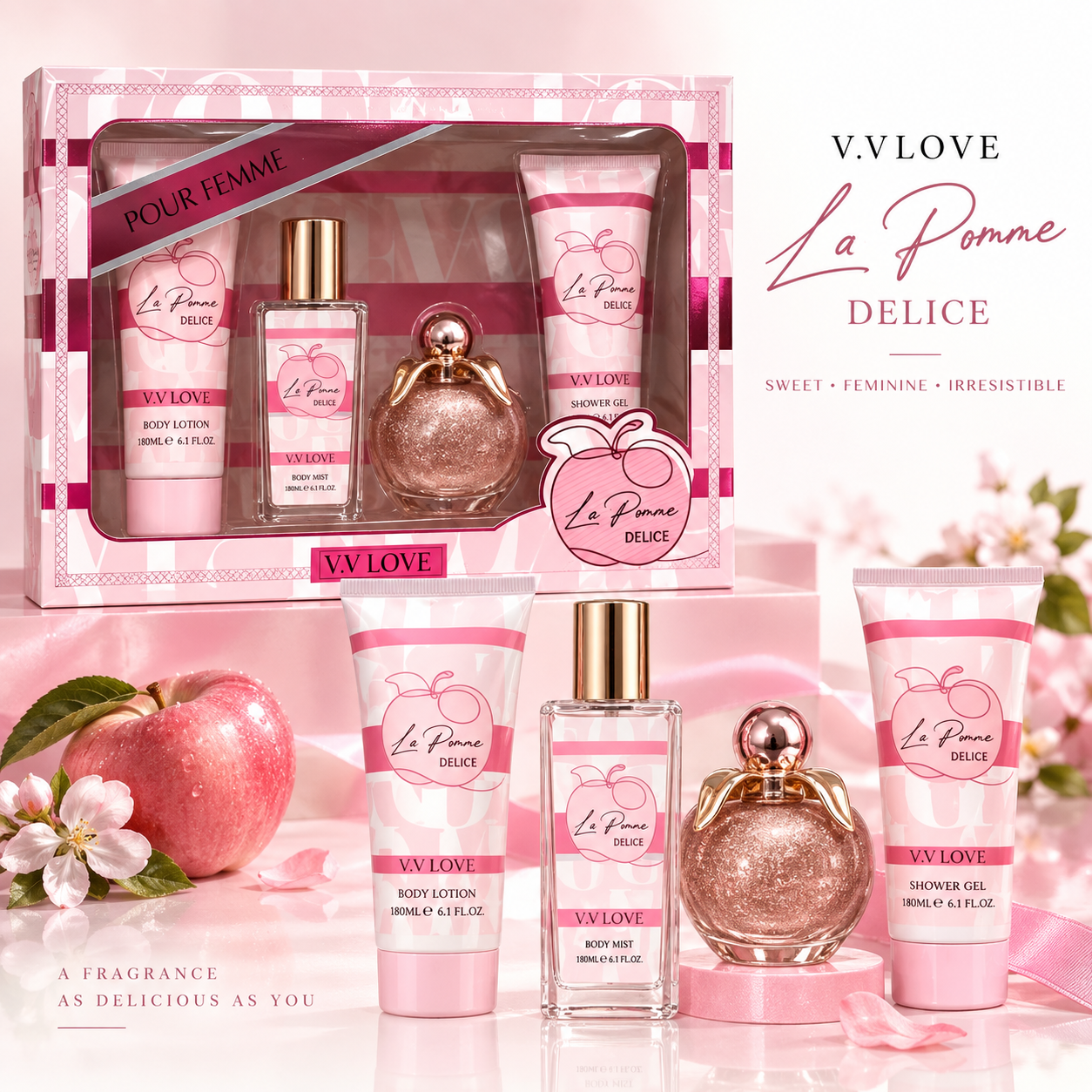 V.V. Love La Pomme Delice Shower Gel 50 ml gel de dus femei